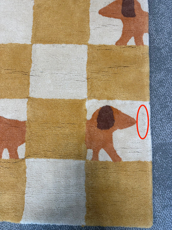 IMPARFAIT Walter Damier Ocre 100 X 130 (N°1)