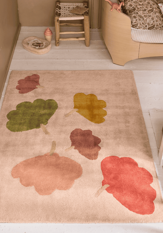 Tapis Ginko Vert Terracotta