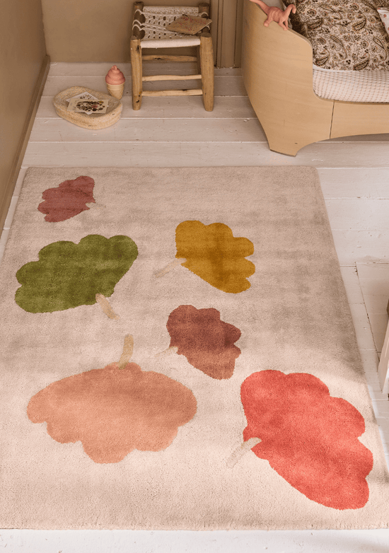 Tapis Ginko Vert Terracotta