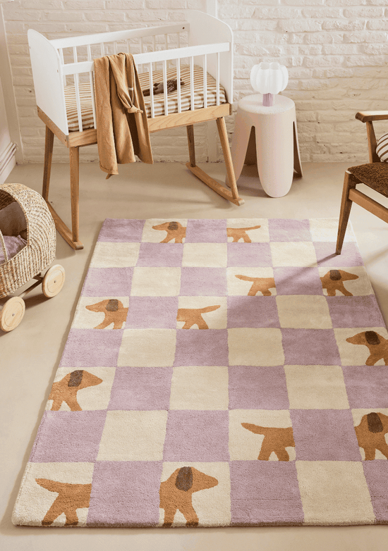 Tapis Walter Damier Lilas