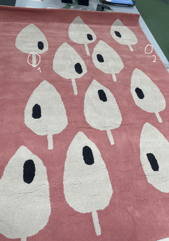 Tapis Imparfait Forêt Rose - taille 120 x 170 cm