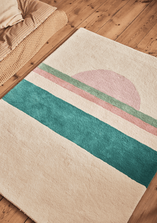 Tapis Sunset Rose/Vert