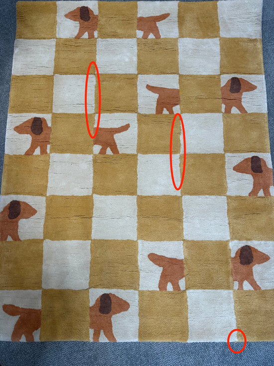 IMPARFAIT Walter Damier Ocre 100 X 130 (N°1)