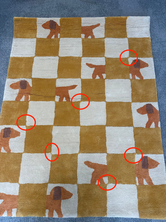 IMPARFAIT Walter Damier Ocre 100 X 130 (N°2)