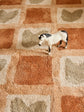 Tapis Coeur Damier Caramel