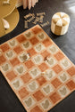 Tapis Coeur Damier Caramel