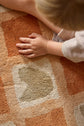 Tapis Coeur Damier Caramel