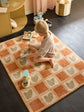Tapis Coeur Damier Caramel