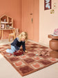 Tapis Coeur Damier Sienne