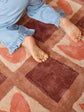 Tapis Coeur Damier Sienne