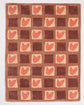 Tapis Coeur Damier Sienne