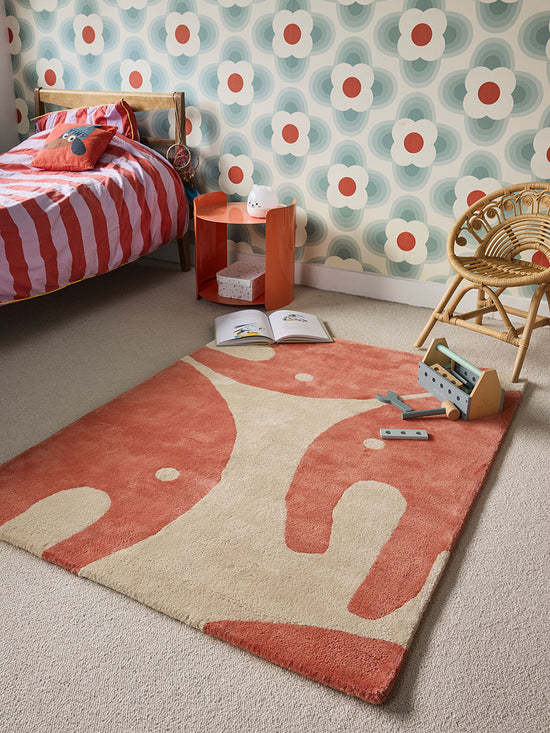 Tapis Éléphant Brique