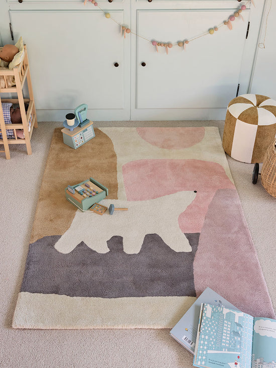 Tapis Ours Rose