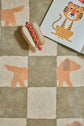 Tapis Walter Damier Kaki Taupe