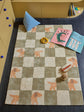 Tapis Walter Damier Kaki Taupe