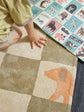Tapis Walter Damier Kaki Taupe
