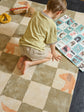 Tapis Walter Damier Kaki Taupe