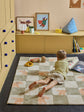 Tapis Walter Damier Kaki Taupe