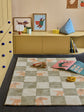 Tapis Walter Damier Kaki Taupe