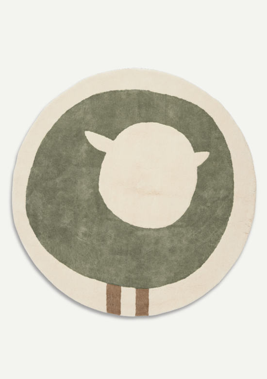 Tapis Mouton Kaki