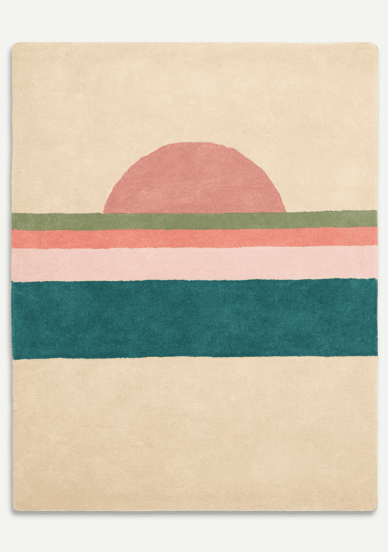 Tapis Sunset Rose/Vert