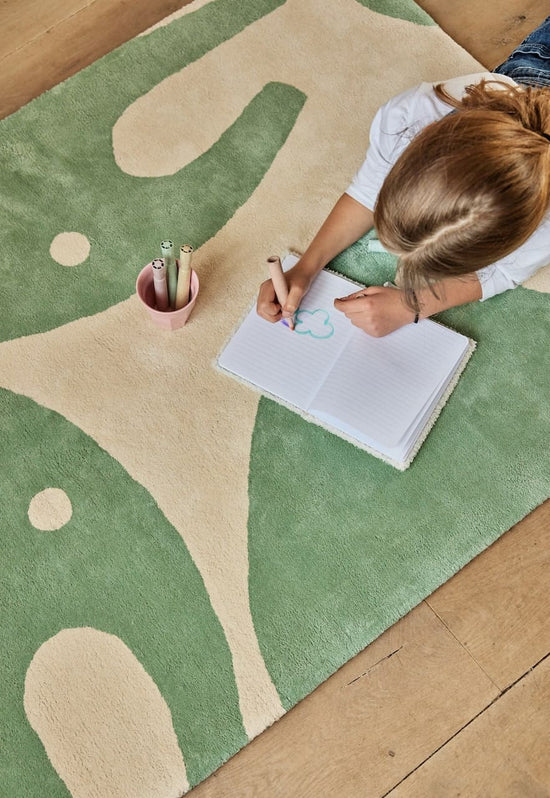 Tapis Éléphant Vert