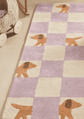 Tapis Walter Damier Lilas
