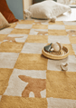 Tapis Walter Damier Ocre