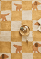 Tapis Walter Damier Ocre