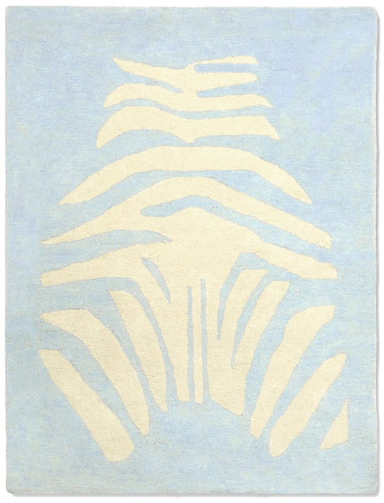 Tapis Zèbre Bleu Clair