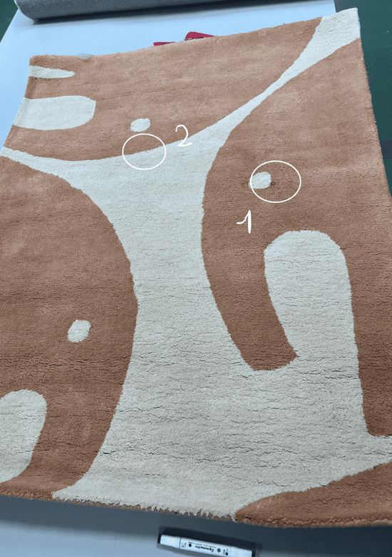 Tapis Imparfait Eléphant Moka 2 - taille 100 x 130 cm