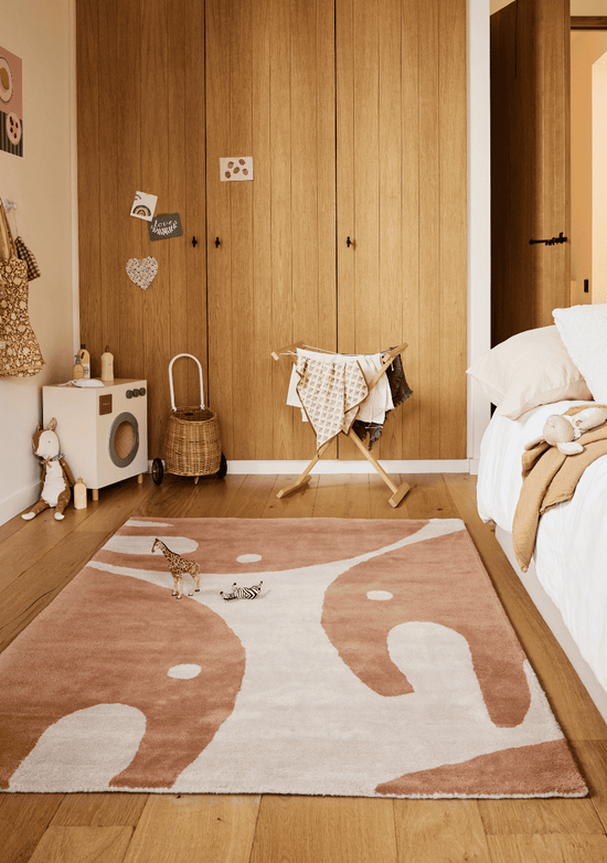 Tapis Imparfait Eléphant Moka 1 - taille 100 x 130 cm
