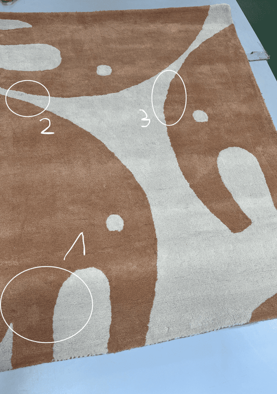 Tapis Imparfait Eléphant Moka 1 - taille 100 x 130 cm