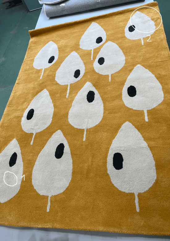 Tapis Imparfait Forêt Abricot 1 - taille 120 x 170 cm