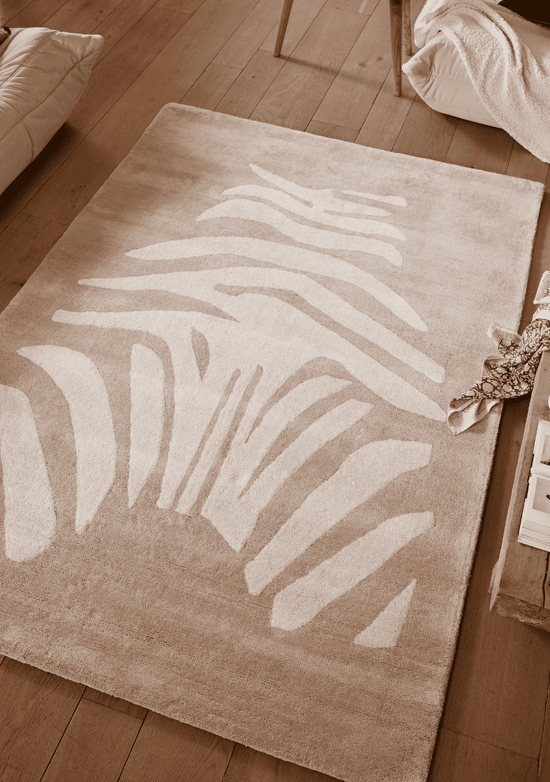 Tapis Imparfait Zèbre Beige 1 - taille 120 x 170 cm