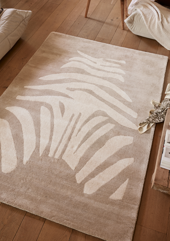 Tapis Imparfait Zèbre Beige 2 - taille 120 x 170 cm