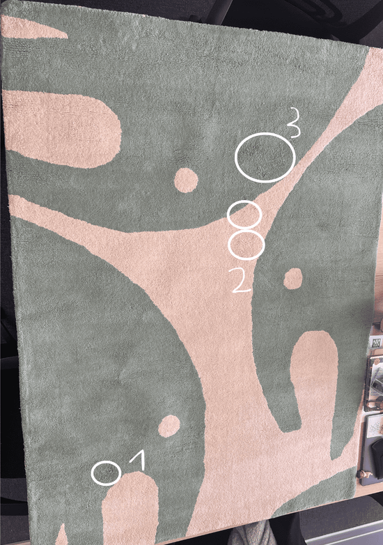 Tapis Imparfait Éléphant Vert - taille 120 x 170 cm