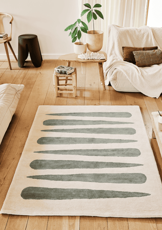 Tapis Imparfait Mikado Kaki - 120 x 170 cm