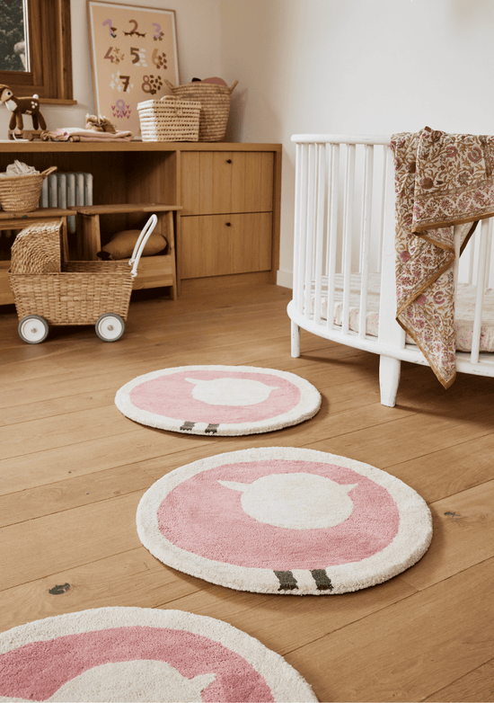 Tapis Imparfait Mouton Mini Rose - taille 60 cm