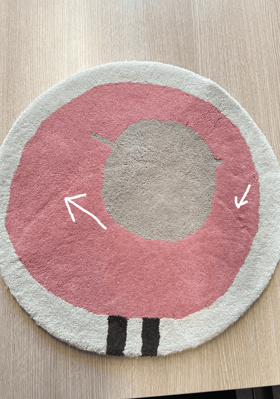 Tapis Imparfait Mouton Mini Rose - taille 60 cm